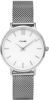Cluse Horloges Minuit Mesh Silver Colored White Zilverkleurig online kopen