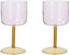 HAY Tint Wijnglazenset 2 st. 0, 25 L Roze/Geel online kopen