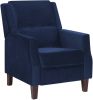 Beliani Egersund Tv fauteuil blauw fluweel online kopen