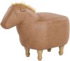 Beliani Horse Dierenhocker beige kunstleer online kopen