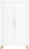 Bopita Kledingkast 'Lisa' 2 deurs, kleur wit/naturel online kopen