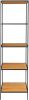 House Nordic Vita Shelf Shelf Met Zwart Frame En 5 Eikenlook Planken 51x36x170 Cm online kopen
