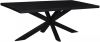 Livingfurn Eettafel 'Kala Spider' Mangohout en staal, 200 x 100cm, kleur zwart online kopen