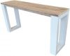 Wood4you Side table enkel steigerhout 130Lx78HX38D cm wit online kopen