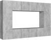 VidaXL 8 delige Tv meubelset spaanplaat betongrijs online kopen