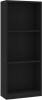 VidaXL Boekenkast met 3 schappen 40x24x108 cm bewerkt hout zwart online kopen