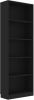 VidaXL Boekenkast met 5 schappen 60x24x175 cm bewerkt hout zwart online kopen