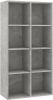 VidaXL Boekenkast/dressoir 66x30x130 cm bewerkt hout betongrijs online kopen