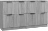 VidaXL Dressoirs 2 st 60x30x70 cm bewerkt hout grijs sonoma eikenkleur online kopen