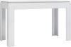 VidaXL Eettafel 120x60x76 cm spaanplaat hoogglans wit online kopen