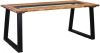 VidaXL Eettafel 180x90x75 cm massief acaciahout en glas online kopen