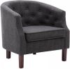 Fauteuil 65x64x65 cm stoffen bekleding donkergrijs online kopen