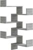 VidaXL Hoekwandschappen 2 st 40x40x50 cm bewerkt hout grijs sonoma online kopen