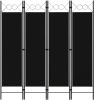 VidaXL Kamerscherm met 4 panelen 160x180 cm zwart online kopen