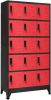 VidaXL Lockerkast 90x40x180 cm staal antracietkleurig en rood online kopen