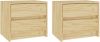 VidaXL Nachtkastjes 2 st 40x30, 5x35, 5 cm massief grenenhout online kopen