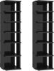 VidaXL Schoenenkasten 2 st 25x27x102 cm hoogglans zwart online kopen