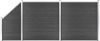 VidaXL Schuttingpanelenset 446x(105 186)cm HKC zwart online kopen