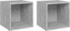 VidaXL Tv meubelen 2 st 37x35x37 cm spaanplaat betongrijs online kopen