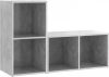 VidaXL Tv meubelen 2 st 72x35x36, 5 cm spaanplaat betongrijs online kopen