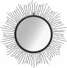 VidaXL Wandspiegel sunburst 80 cm zwart online kopen
