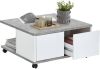 FMD Salontafel verplaatsbaar 70x70x35, 5 cm betongrijs en glanzend wit online kopen