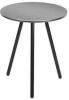 Leitmotiv Side table Disc Staal Geborsteld Nikkel, Zwarte poten 42x47cm online kopen