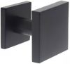 Intersteel Voordeurknop vierkant vast verkropt ø64/54mm RVS/mat zwart, éénzijdige montage online kopen
