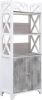 VIDAXL Badkamerkast 46x24x116 cm paulowniahout wit en grijs online kopen