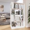 VidaXL Boekenkast/kamerscherm 80x25x132 cm massief grenenhout wit online kopen