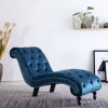 VidaXL Chaise longue fluweel blauw online kopen