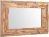 VidaXL Decoratieve spiegel rechthoekig 90x60 cm teakhout online kopen