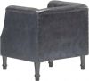 VidaXL Fauteuil echt leer grijs online kopen