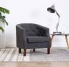Fauteuil 65x64x65 cm stoffen bekleding donkergrijs online kopen