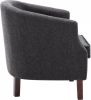 Fauteuil 65x64x65 cm stoffen bekleding donkergrijs online kopen