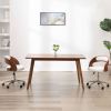 VidaXL Kantoorstoel draaibaar gebogen hout en kunstleer wit online kopen