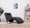 VidaXL Massage chaise longue met kussen kunstleer bruin online kopen