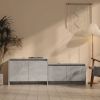VidaXL Tv meubel 146, 5x35x50 cm spaanplaat betongrijs online kopen