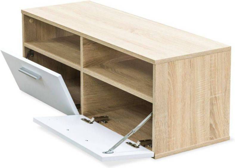 vidaXL Tv-meubel 120x34x37 cm spaanplaat wit