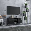 VidaXL Tv meubel met metalen poten 103, 5x35x50 cm hoogglans zwart online kopen