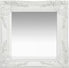 VidaXL Wandspiegel barok stijl 40x40 cm wit online kopen