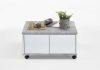 FMD Salontafel verplaatsbaar 70x70x35, 5 cm betongrijs en glanzend wit online kopen