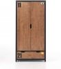 Vipack 2 deurs kledingkast Alex bruin/zwart 200x100x55 cm Leen Bakker online kopen