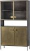 BePureHome Vitrinekast 'Pack' 190 x 110cm, kleur Antique Brass online kopen