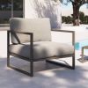 Kave Home Comova fauteuil voor buiten in lichtgrijs en groen online kopen