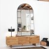 Kave Home Nediva MDF spiegel in zwart, 88 x 165 cm online kopen