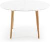 Kave Home Uitschuifbare Ovale Eettafel 'Oqui' 120 200 x 90cm, kleur Wit online kopen