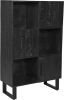 LABEL51 Opbergkast 'Santos' 150 x 94cm, Mangohout, kleur Zwart online kopen