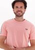 Fred Perry Roze T shirt Taped Ringer T shirt online kopen