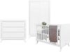 Bopita Anne 3-delige Babykamer Bed Commode 2-deurskast Wit online kopen
